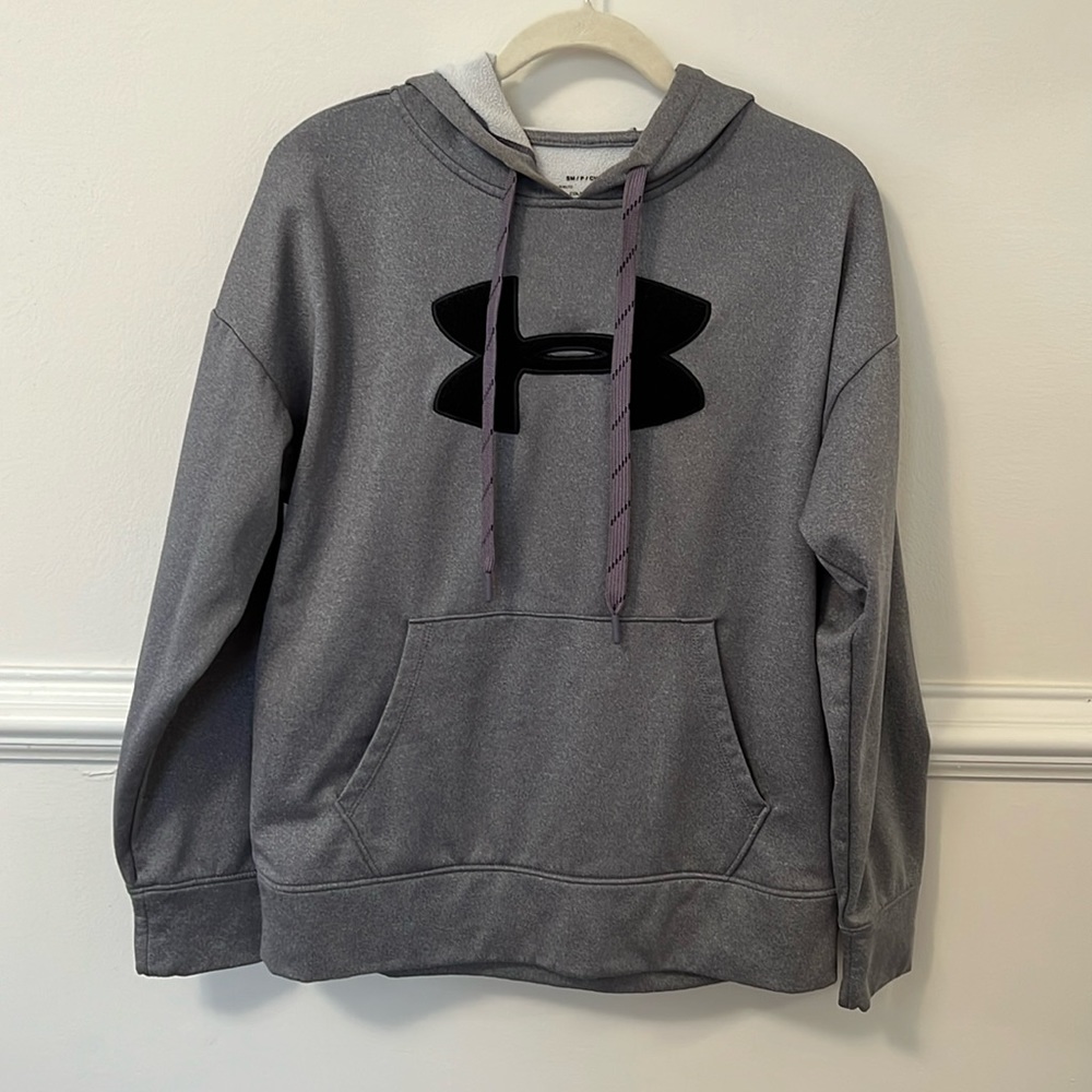 Under Armour Women’s Gray Hoodie, Cold Gear, So Soft, Size Small